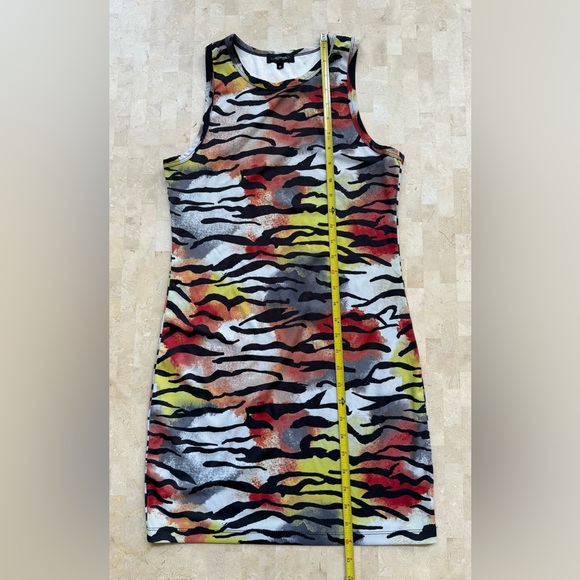 Ed Hardy dress body sleeveless Tiger Stripe Print summer Long Shirt Dress Sz M - Picture 5 of 7